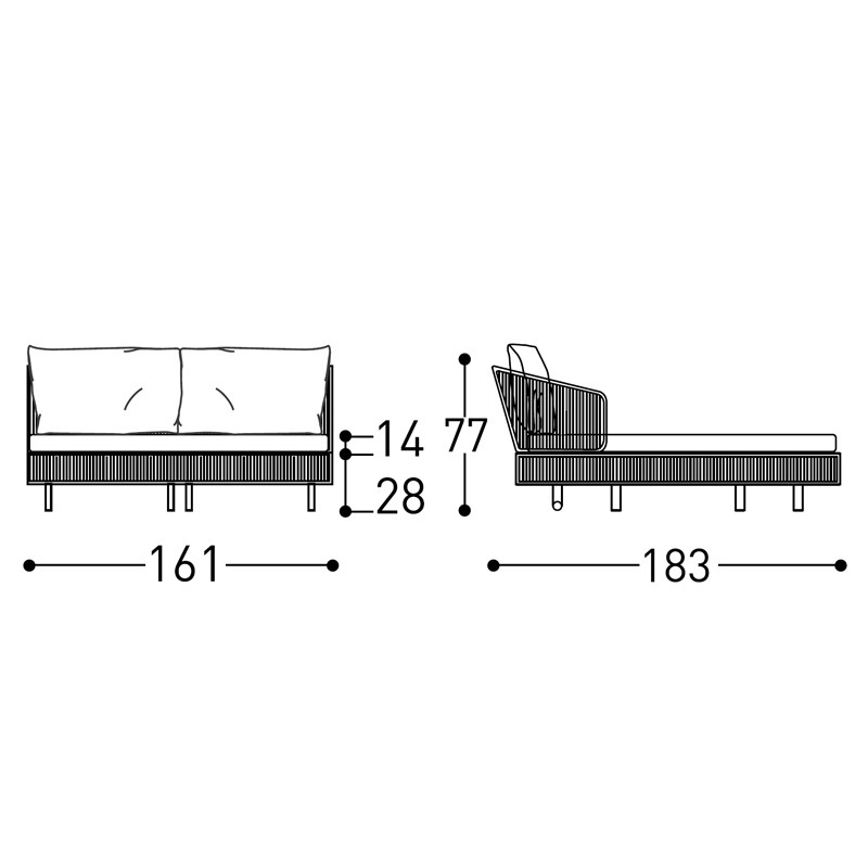 Varaschin TIBIDABO Daybed Kissensatz A