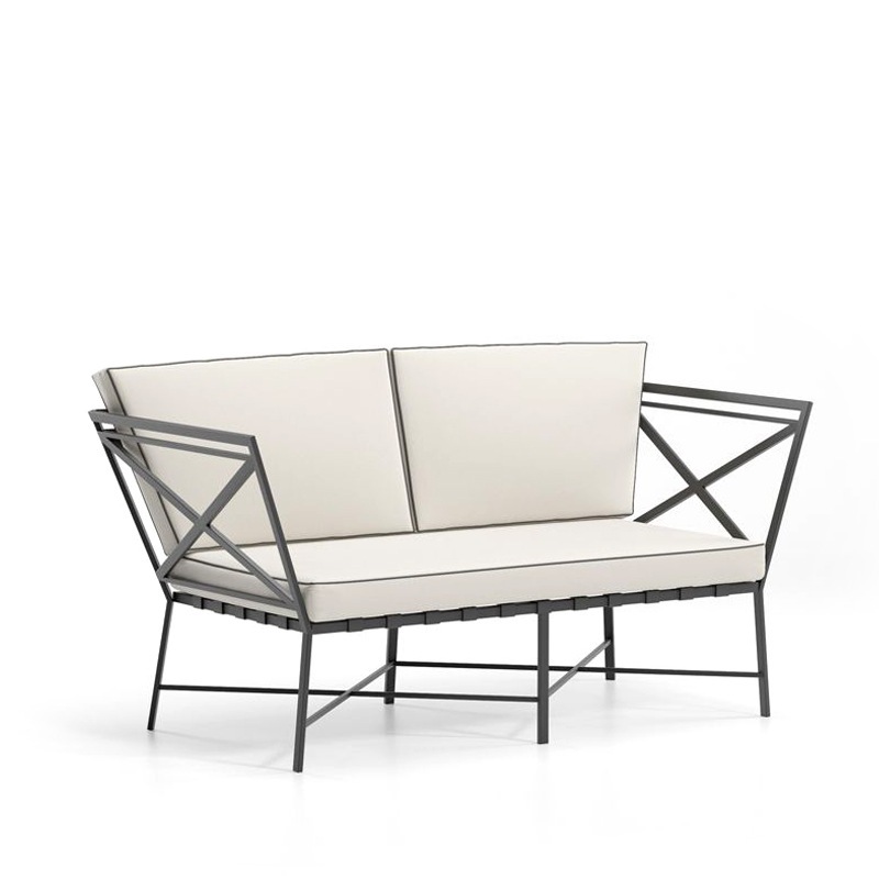 Triconfort 1950 2-Sitzer Sofa, gekreuzte Armlehne