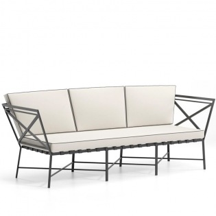 Triconfort 1950 3-Sitzer Sofa, gekreuzte Armlehne