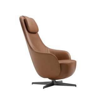 B&B Italia HARBOR LAIDBACK schwenkbarer Drehsessel, hohe Rückenlehne