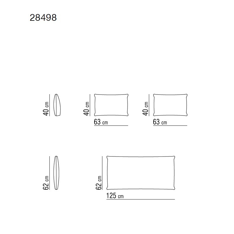 Flexform LEE Polstersatz (Sitz- und Rückenkissen)