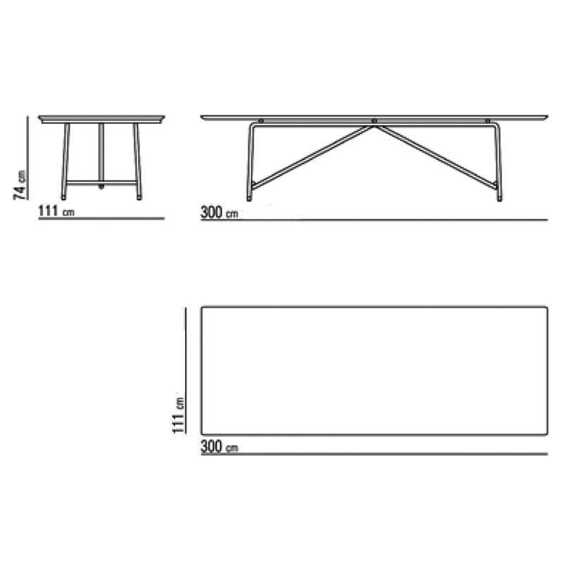 Flexform ANY DAY Tisch - 300 x 111 cm