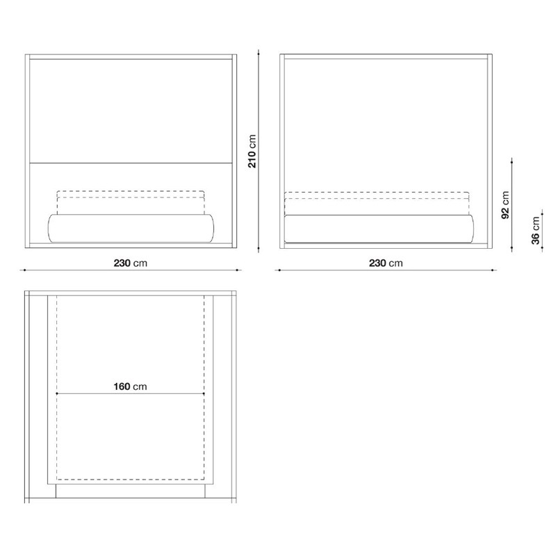 Maxalto ALCOVA Bett - 160 x 180 cm